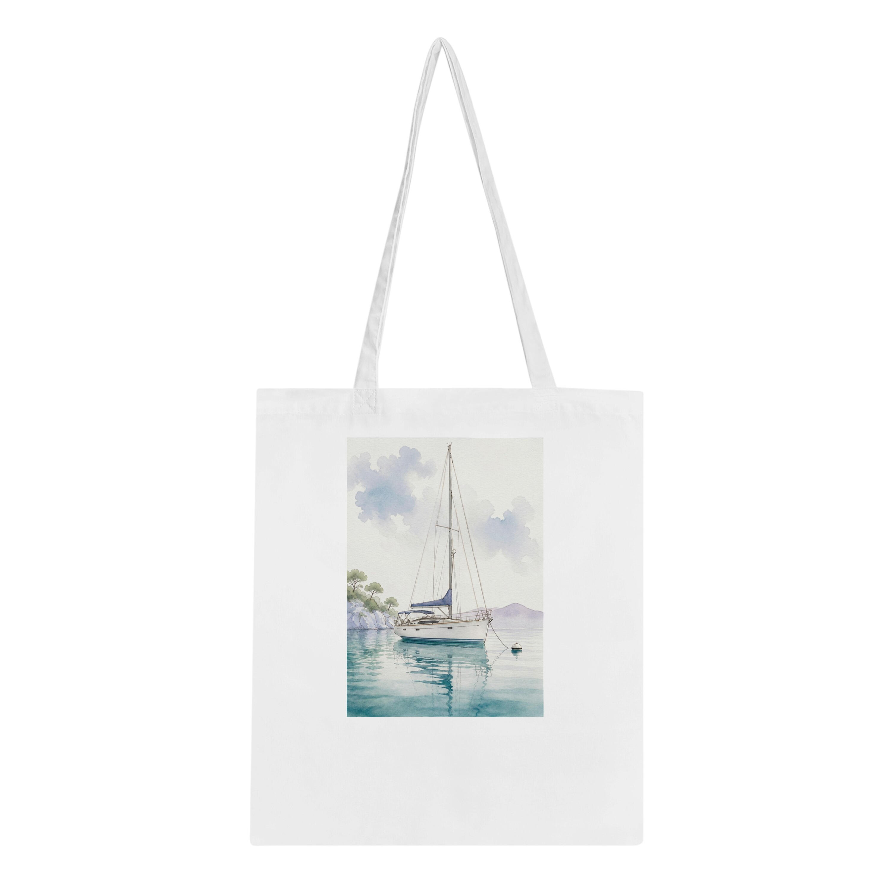 Serenity Yacht at Anchor Tote Bag